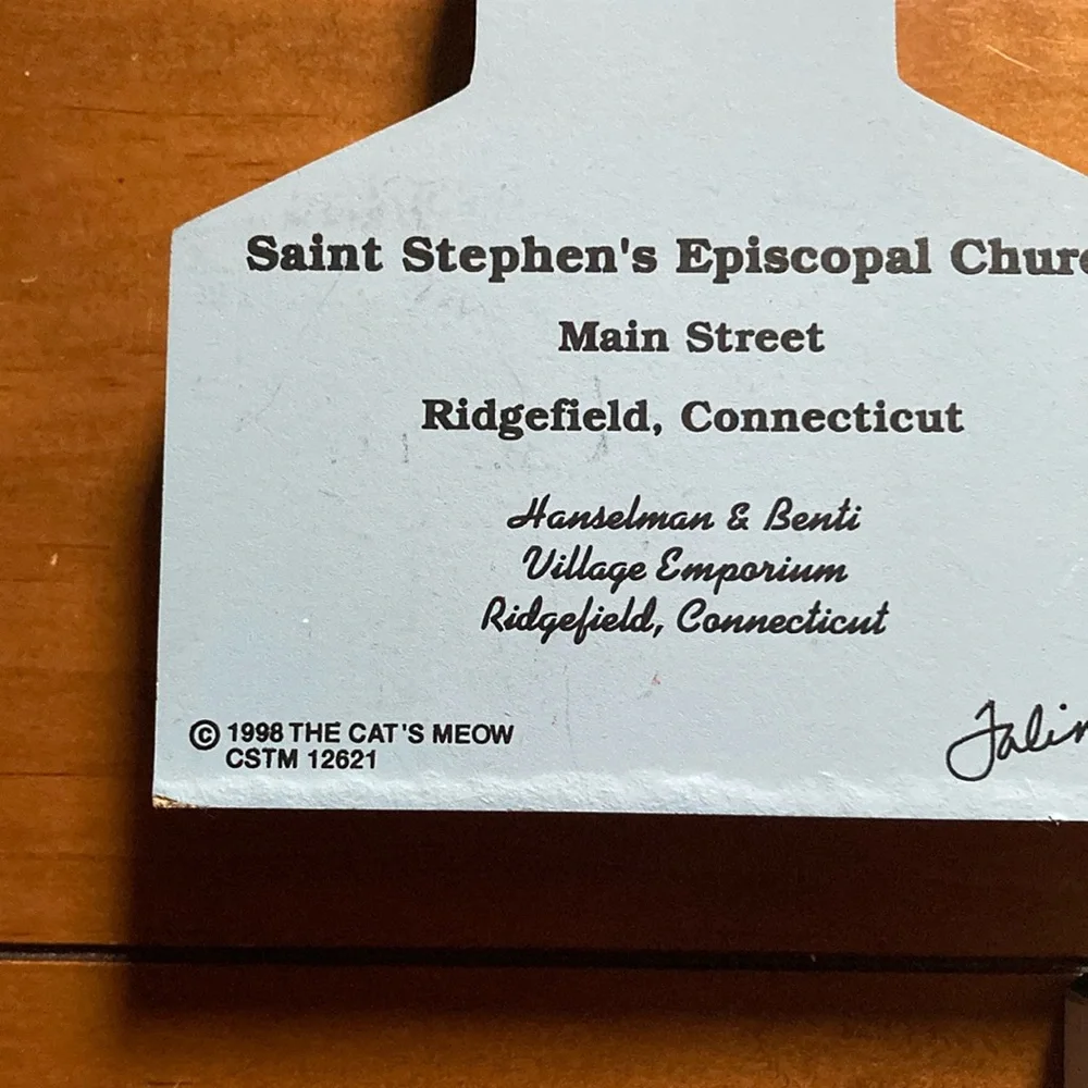 The Cat's Meow Set of 2 Church‎ Steeple Shelf Sitter Collectible Decor